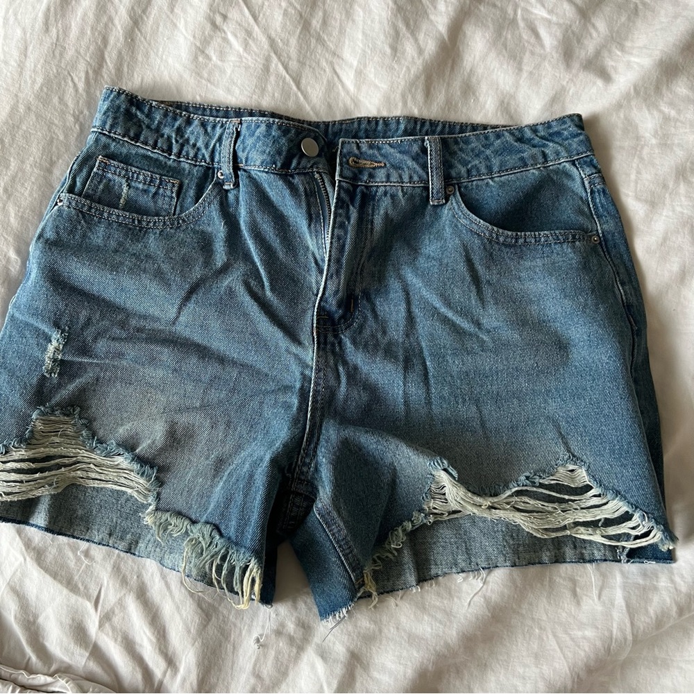 Denim jeans shorts short